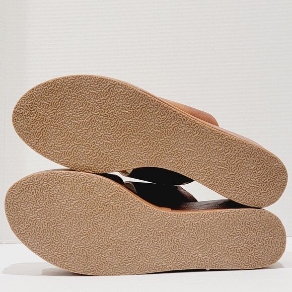 Boutique By Corkys Women's Shamrock Platform Sandals Size 10 Cognac Brown Heels - Picture 11 of 11